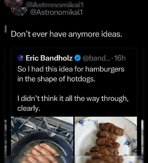 Hamburgers Shaped Like Hot Dogs