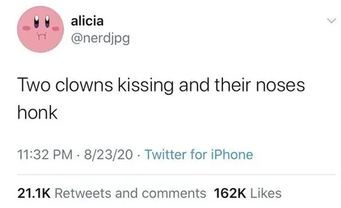 Two Clowns Kissing