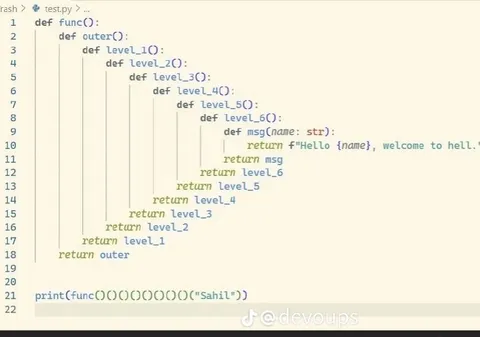 Nested Functions Welcome You to Hell
