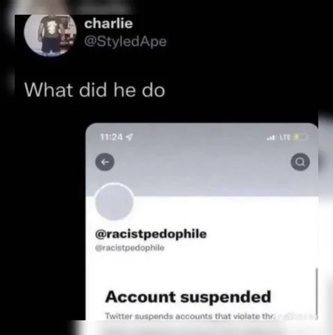 What Did He Do Account Suspended