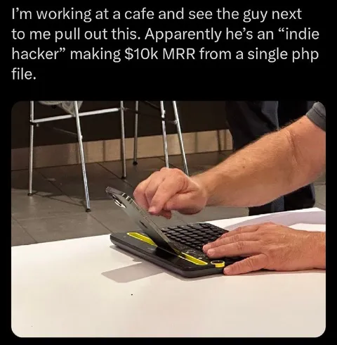 Indie Hacker at the Cafe