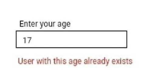 User With This Age Already Exists