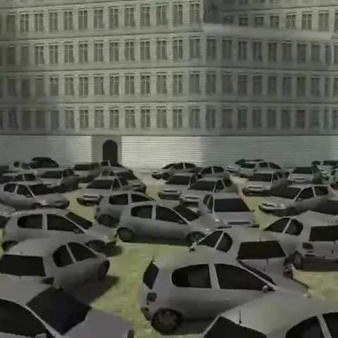 Небесная башня из машин