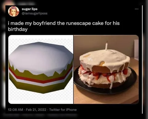 RuneScape Cake Expectation vs Reality