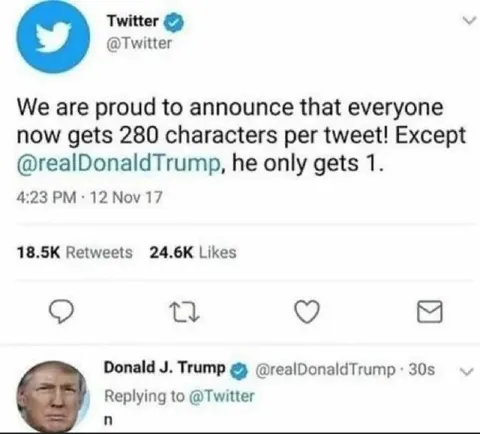 Trump Gets One Character