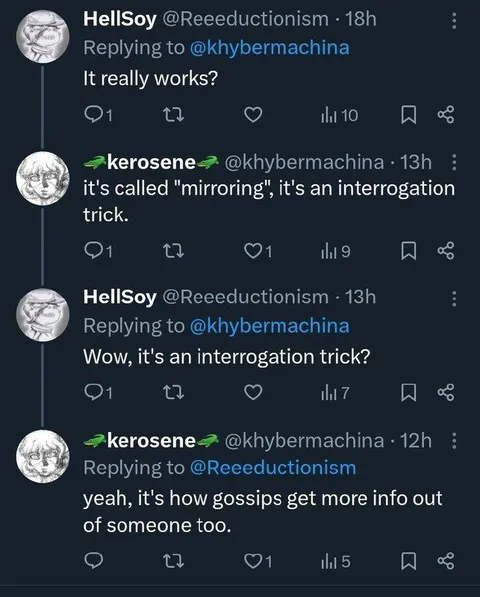 The Mirroring Interrogation Trick