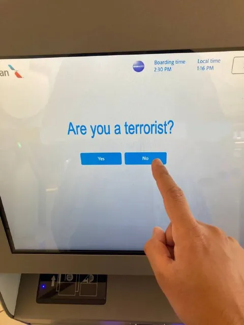 Airport Terrorist Question