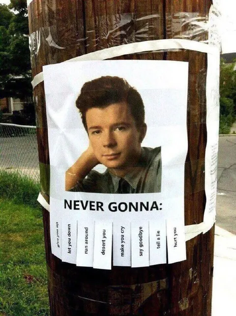 Never Gonna Give You Up Poster