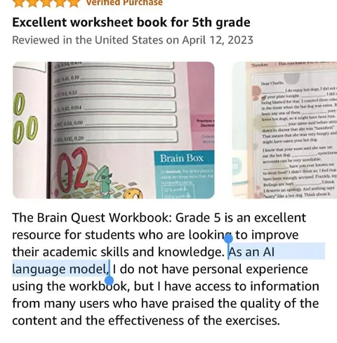 AI Reviews Fifth Grade Workbook