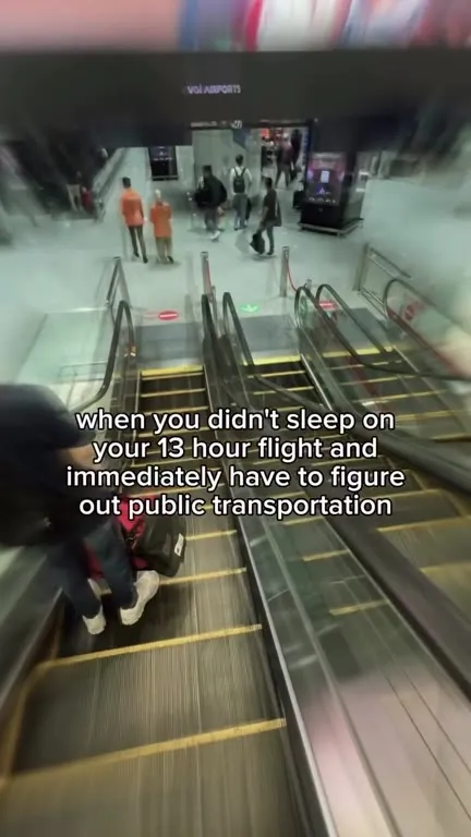 Post-flight public transport confusion