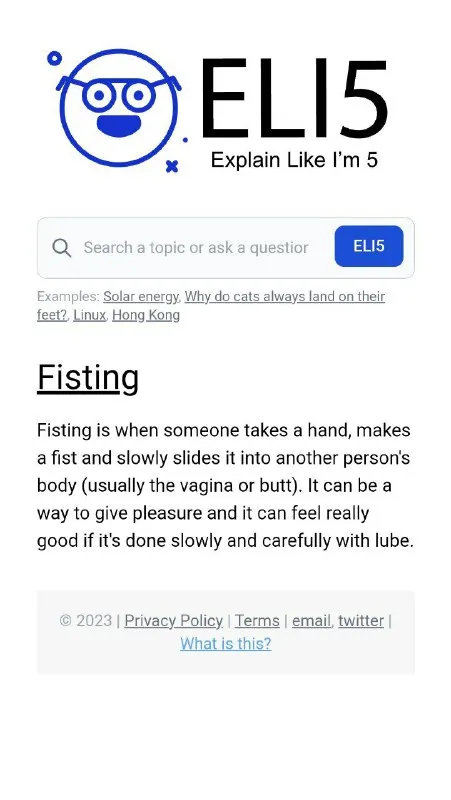 ELI5 Explains Fisting