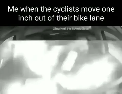 Driver Sees Cyclists Leave Their Lane