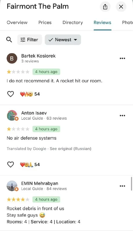 Missile Strike Hotel Reviews
