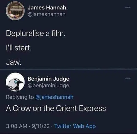 Depluralise a Film