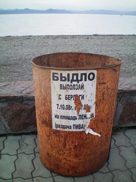 Быдло, выголзай с берега