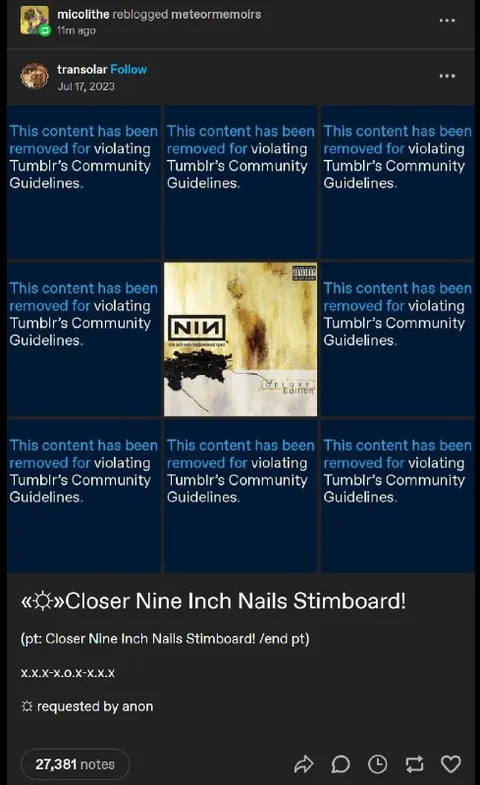Closer Nine Inch Nails Stimboard