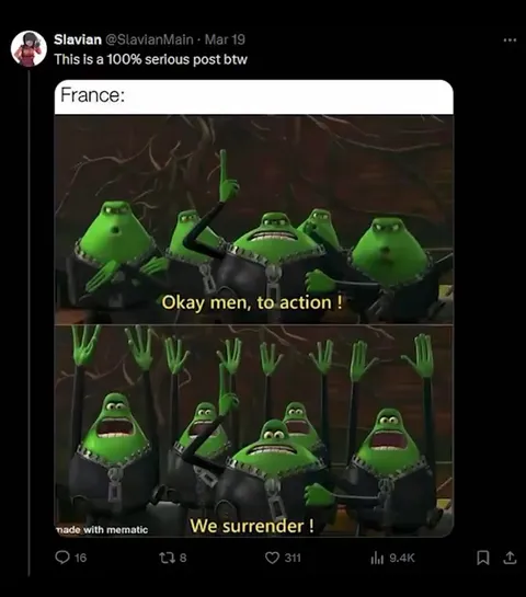 France Surrenders Immediately