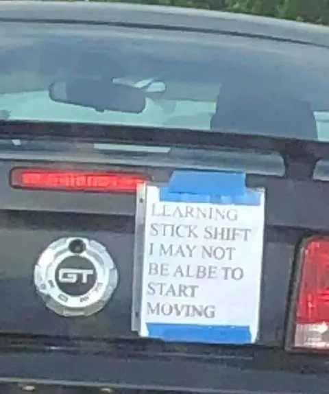 Learning Stick Shift Warning