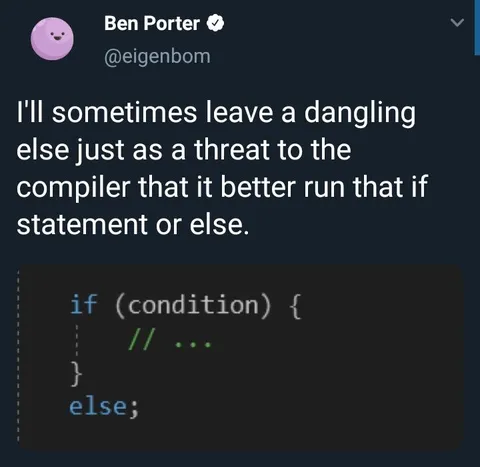 Dangling Else Compiler Threat