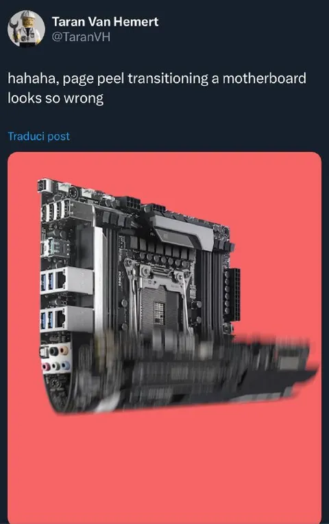 Page Peel Motherboard Transition