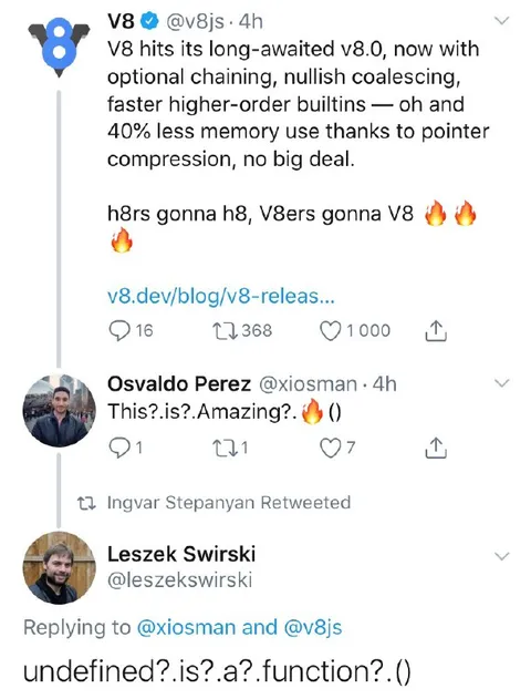 V8 JavaScript Release Hype