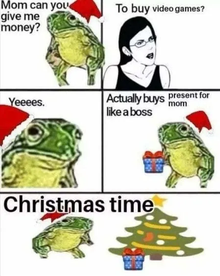 Frog Buys Mom a Christmas Present