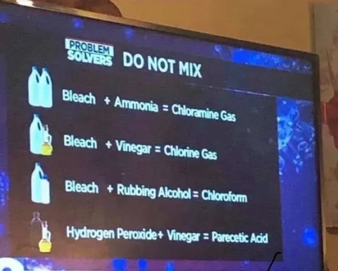 Do Not Mix Cleaning Chemicals