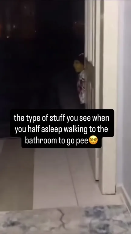 Half-Asleep Bathroom Hallway Scare