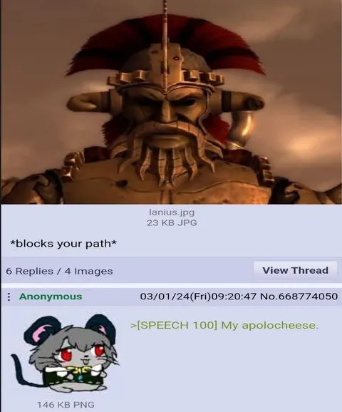 Blocks Your Path With Apolocheese
