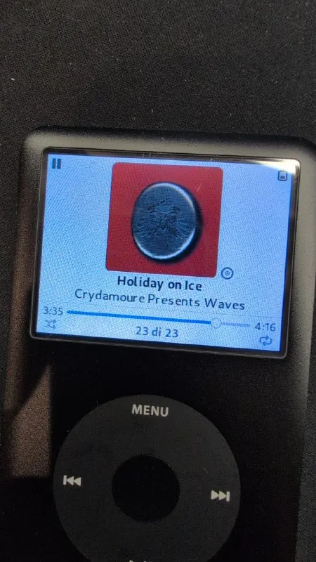 Old iPod Playing Holiday on Ice