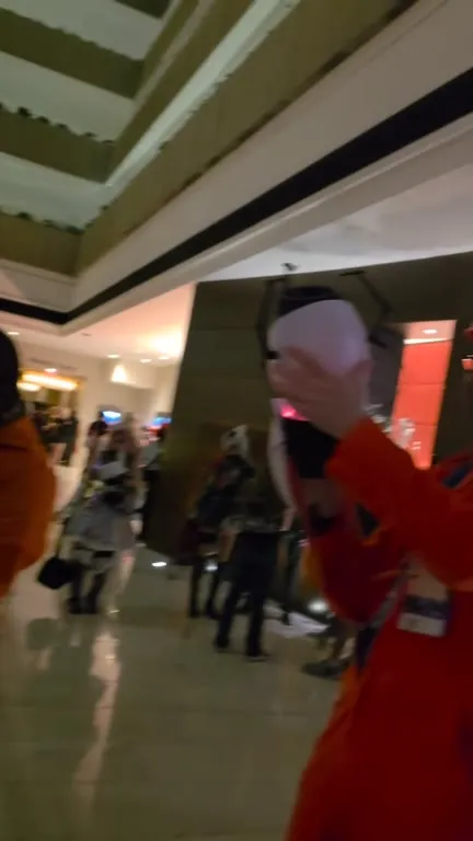 Cosplayers Share a Glowing Food Prop