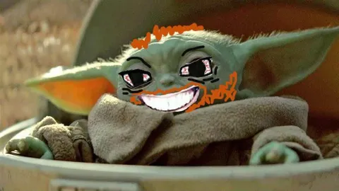 Cursed Grogu Wants to Smile