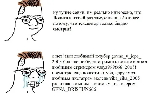 Тупые совки и любимые стримеры