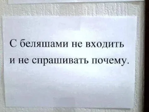 С беляшами не входить