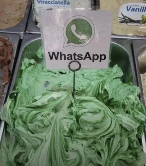 WhatsApp Ice Cream Sign