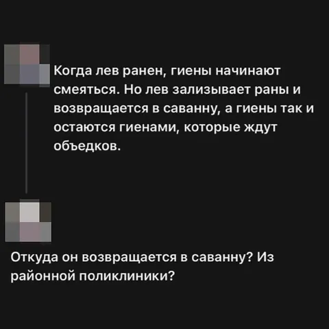 Лев возвращается в саванну