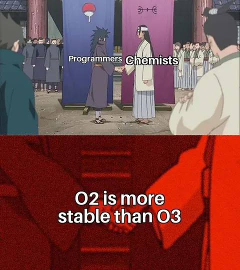 Programmers and Chemists Handshake