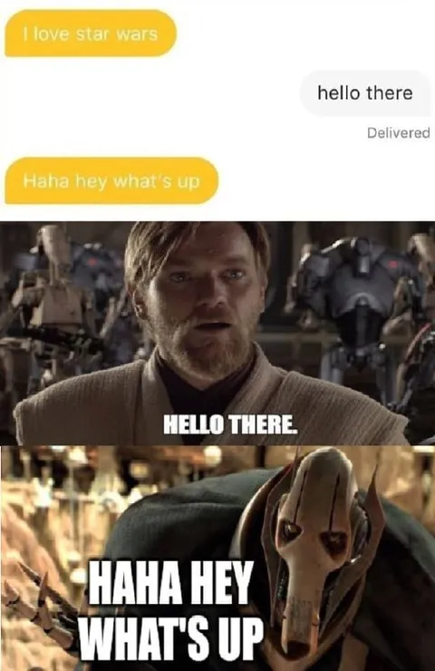 Hello There Star Wars Reply