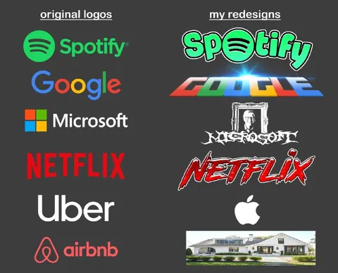 Original Logos vs My Redesigns