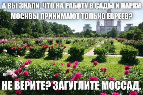 Только евреи в садах Москвы