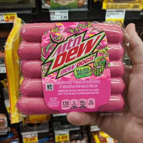 Mountain Dew Pink Hot Dogs