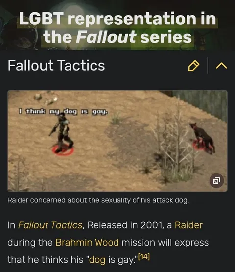 LGBT Representation in Fallout