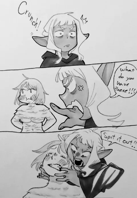 Elf Catches Tiny Creature