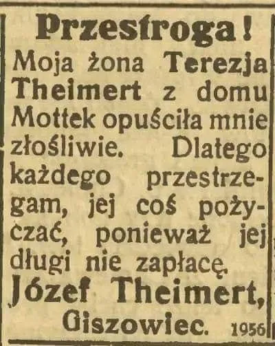 Przestroga przed pożyczaniem żonie