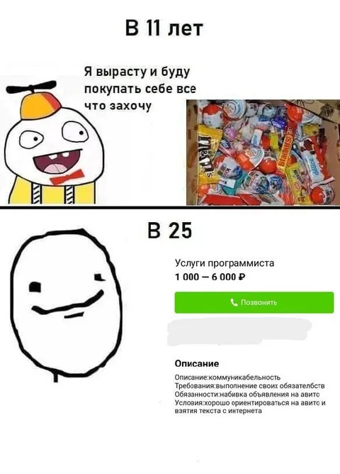 Мечты в 11 и реальность в 25