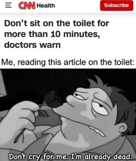 Reading on the Toilet Too Long