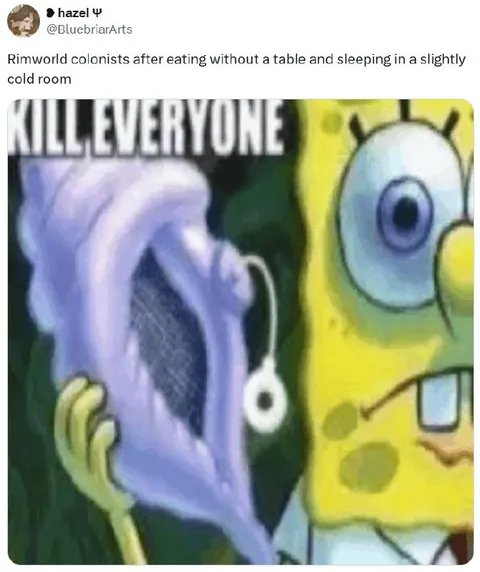 Rimworld colonists after basic needs