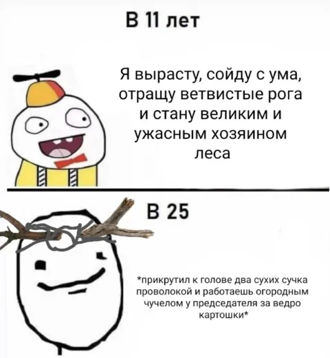 В 11 лет и в 25
