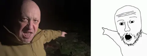 Мужчина указывает на рисунок
