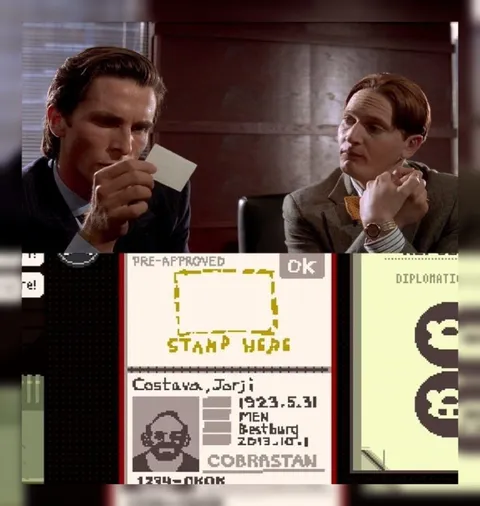 Patrick Bateman Checks a Passport